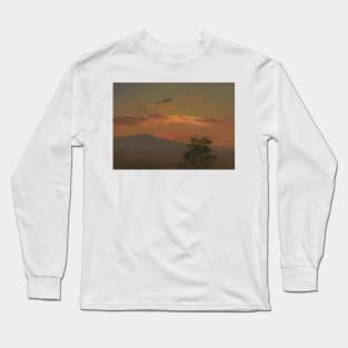 Landscape at Sunset, Hudson, New York by Frederic Edwin Church Long Sleeve T-Shirt